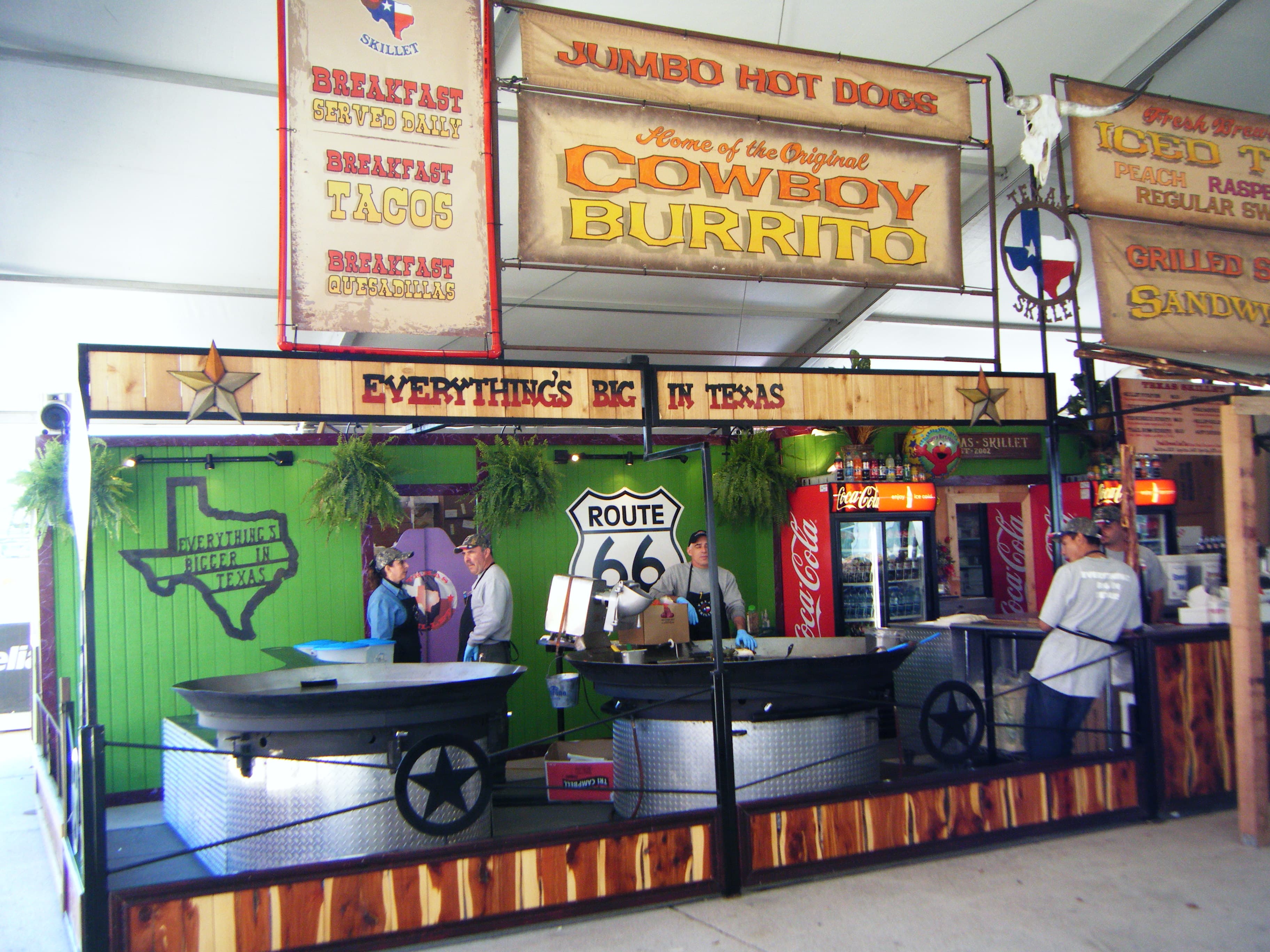 Texas Skillet serving food at an event
